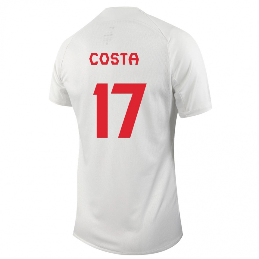 メンズフットボールカナダジェシー・ニコラス・コスタ#17白アウェイシャツ24-26ジャージーユニフォーム