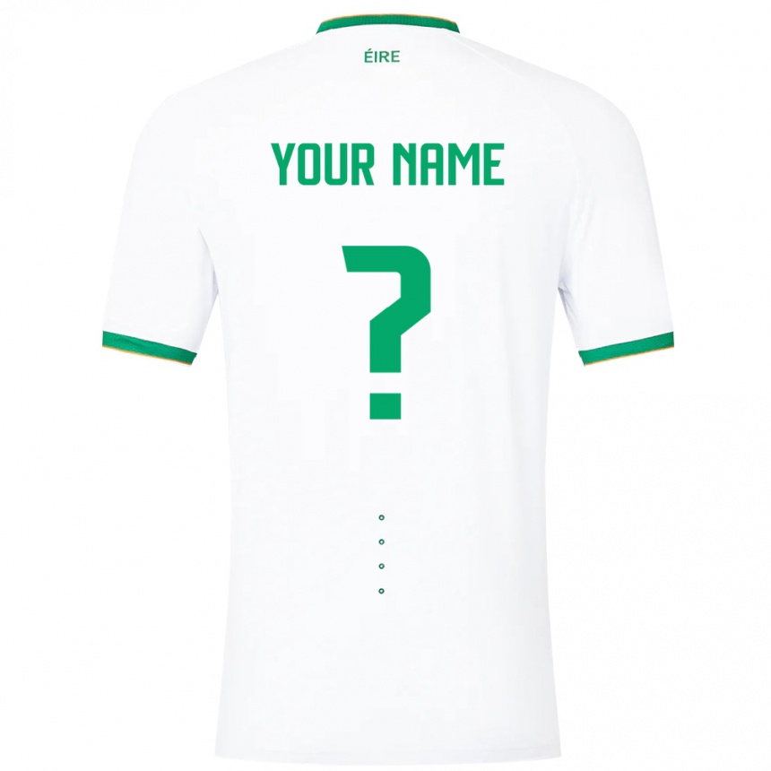 メンズフットボールアイルランド島あなたの名前#0白アウェイシャツ24-26ジャージーユニフォーム