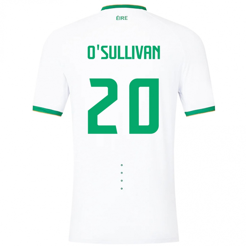 メンズフットボールアイルランド島Cathal O'sullivan#20白アウェイシャツ24-26ジャージーユニフォーム