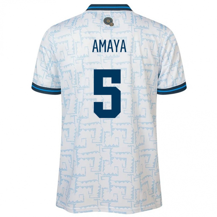 メンズフットボールエルサルバドルNicolle Amaya#5白アウェイシャツ24-26ジャージーユニフォーム