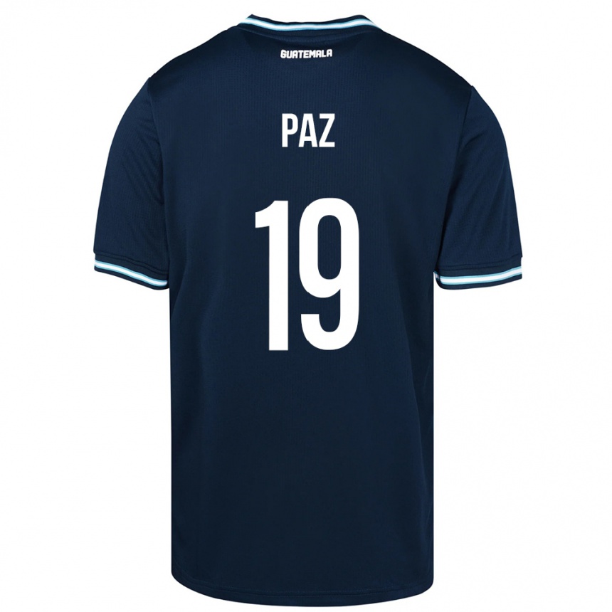 メンズフットボールグアテマラVidal Paz#19青アウェイシャツ24-26ジャージーユニフォーム