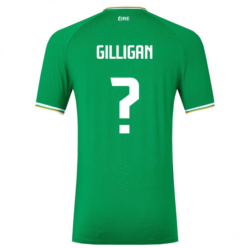 レディースフットボールアイルランド島キアラン・ギリガン#0緑ホームシャツ24-26ジャージーユニフォーム