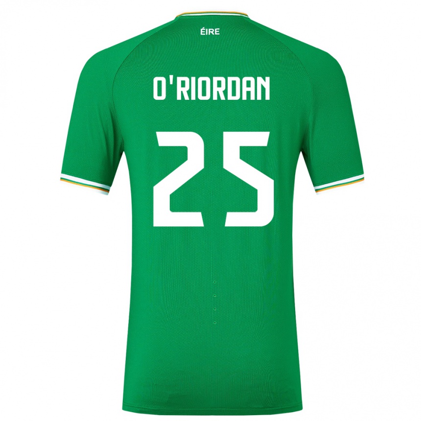 レディースフットボールアイルランド島クレア・オリオーダン#25緑ホームシャツ24-26ジャージーユニフォーム
