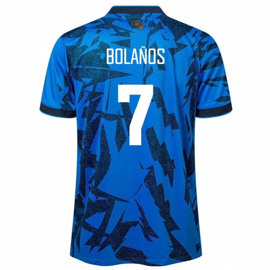 レディースフットボールエルサルバドルJavier Bolaños#7青ホームシャツ24-26ジャージーユニフォーム