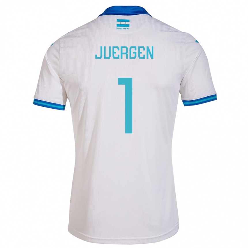 レディースフットボールホンジュラスJuergen García#1白ホームシャツ24-26ジャージーユニフォーム
