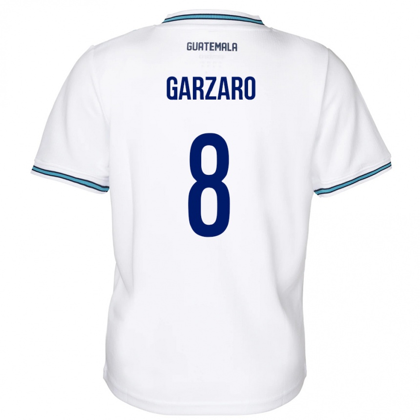 レディースフットボールグアテマラSantiago Garzaro#8白ホームシャツ24-26ジャージーユニフォーム