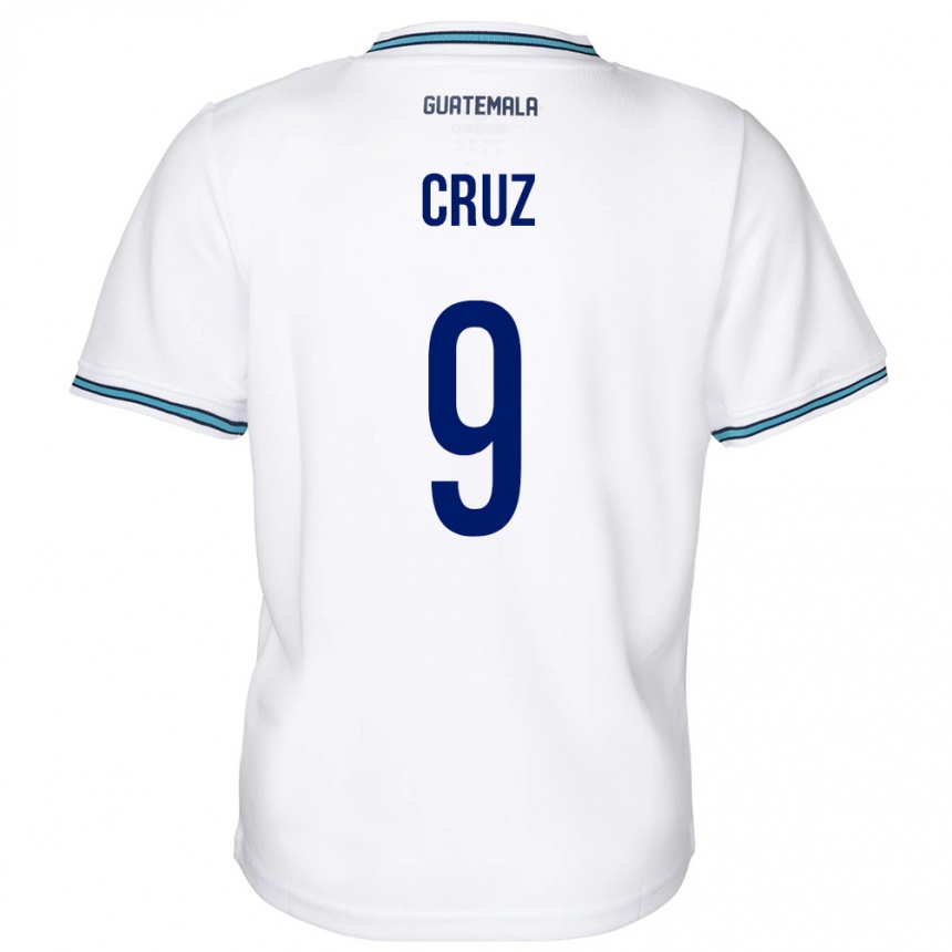 レディースフットボールグアテマラCelsa Cruz#9白ホームシャツ24-26ジャージーユニフォーム