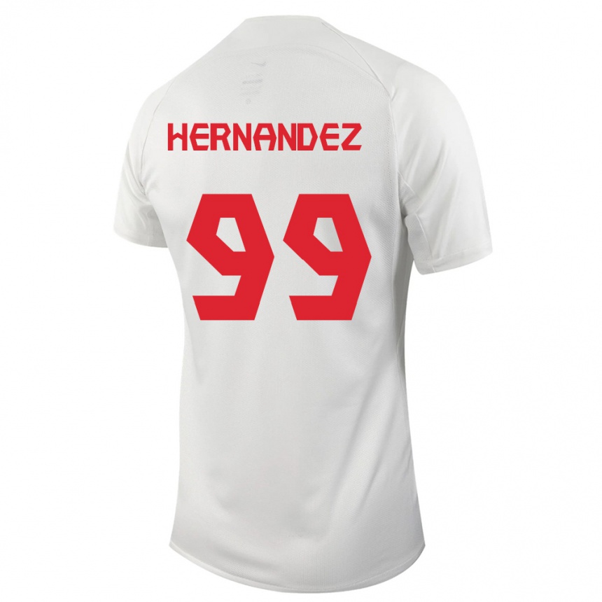 レディースフットボールカナダJeneva Hernandez Gray#99白アウェイシャツ24-26ジャージーユニフォーム