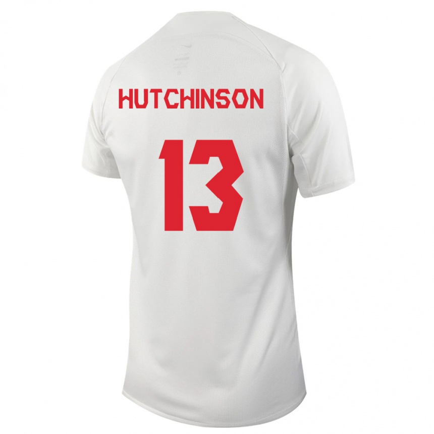 レディースフットボールカナダアティバ・ハッチンソン#13白アウェイシャツ24-26ジャージーユニフォーム