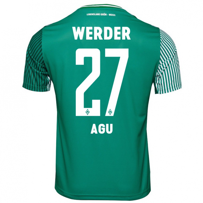 キッズフットボールフェリックス・アグ#27緑ホームシャツ2023/24ジャージーユニフォーム