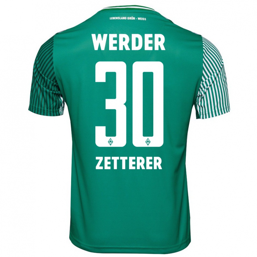 キッズフットボールミヒャエル・ツェッテラー#30緑ホームシャツ2023/24ジャージーユニフォーム