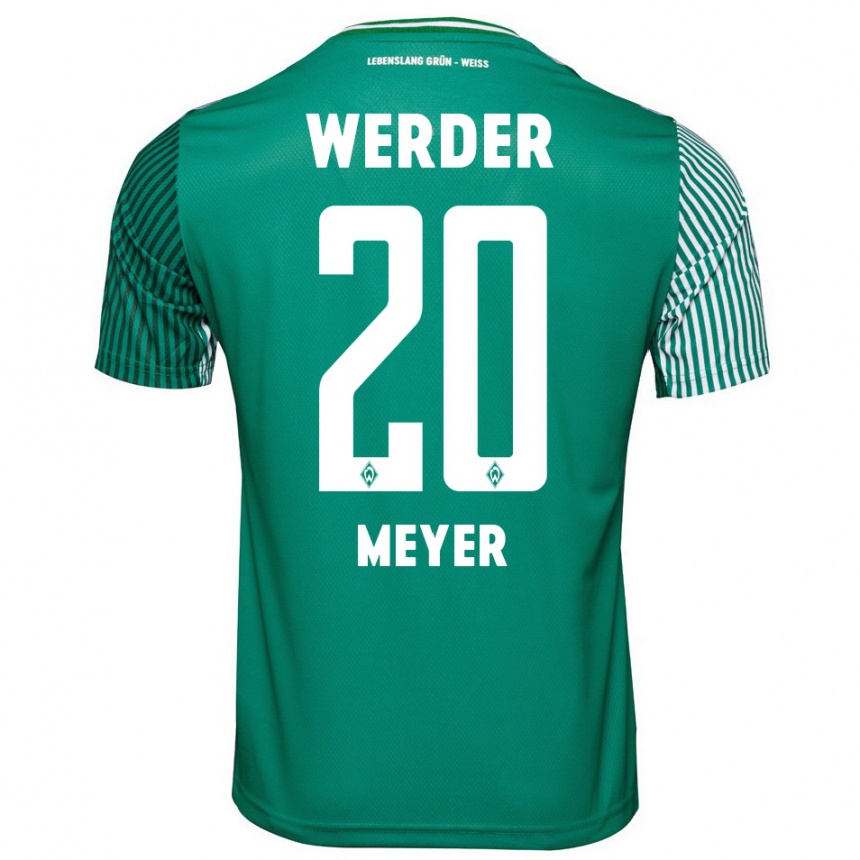 キッズフットボールキーノー・ミゲル・マイヤー#20緑ホームシャツ2023/24ジャージーユニフォーム