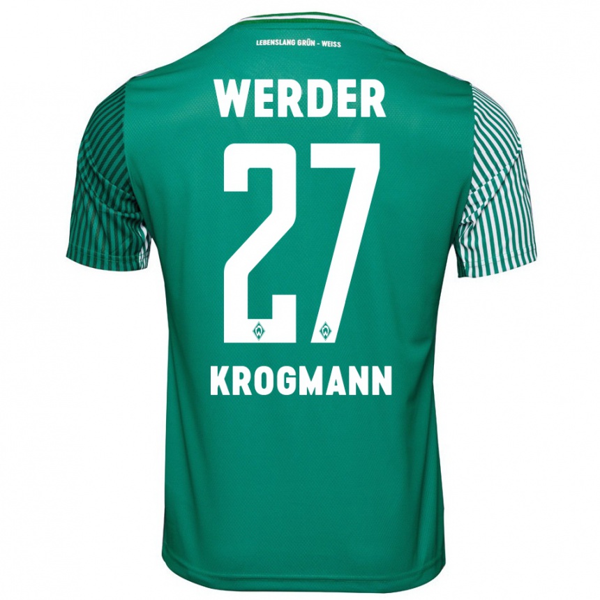 キッズフットボールアビッド・クロッグマン#27緑ホームシャツ2023/24ジャージーユニフォーム