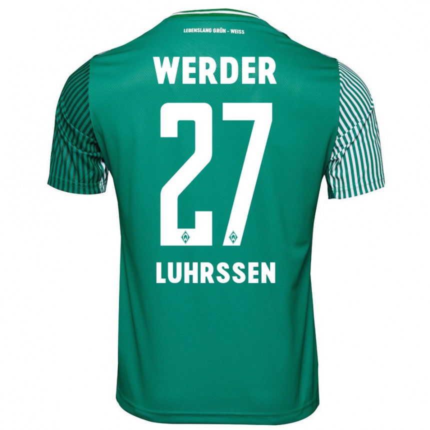 キッズフットボールあなたのルチャーセン#27緑ホームシャツ2023/24ジャージーユニフォーム