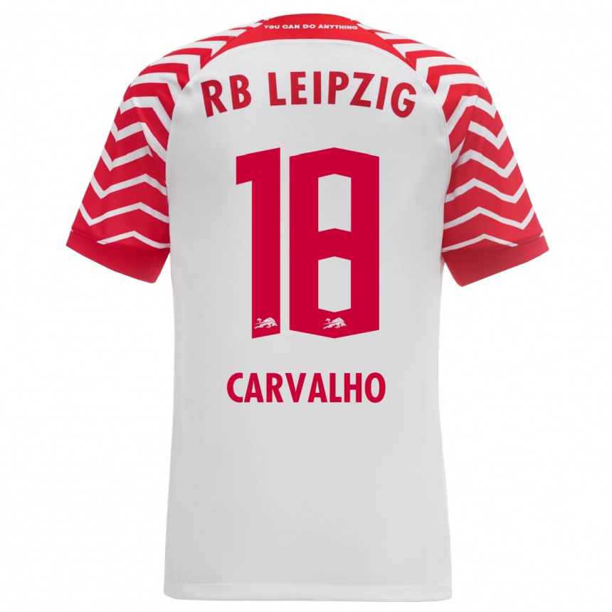 キッズフットボールファビオ・カルヴァーリョ#18白ホームシャツ2023/24ジャージーユニフォーム