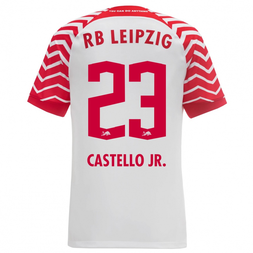キッズフットボールカステッロ・ルークバ#23白ホームシャツ2023/24ジャージーユニフォーム