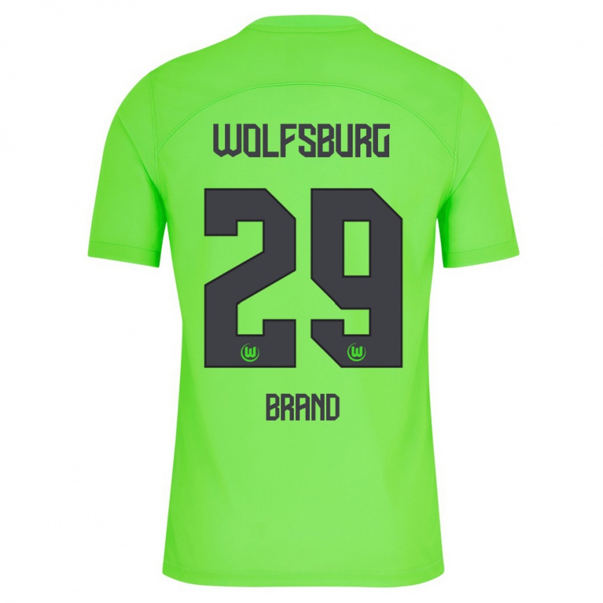 キッズフットボールユーレ・ブラント#29緑ホームシャツ2023/24ジャージーユニフォーム