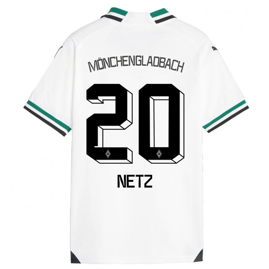 キッズフットボールルカ・ネッツ#20ホワイトグリーンホームシャツ2023/24ジャージーユニフォーム