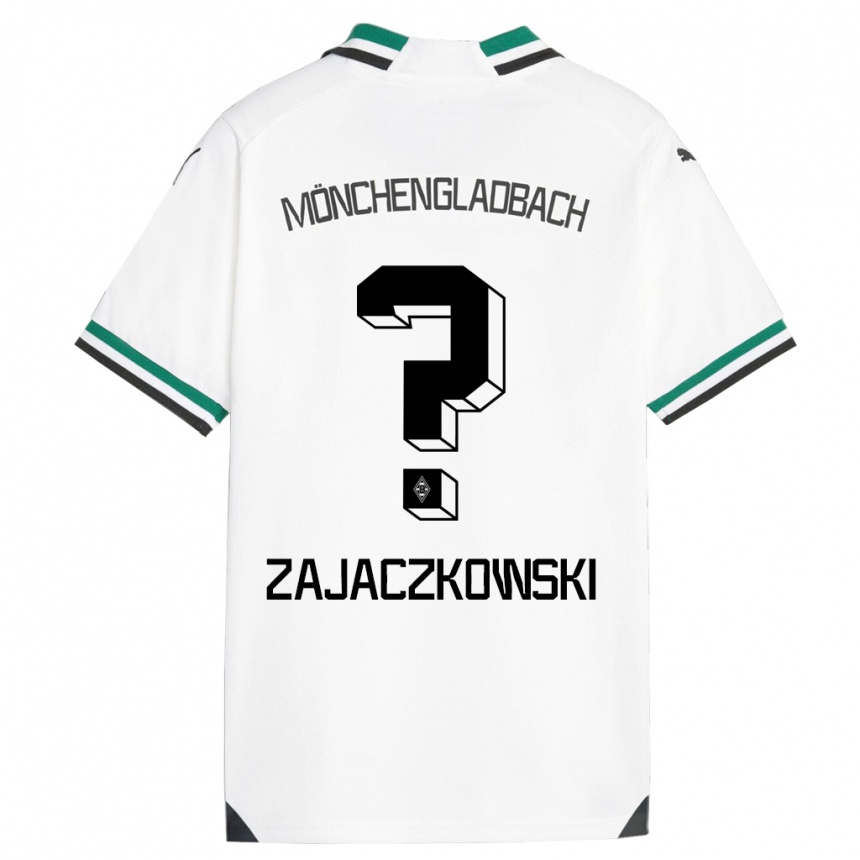 キッズフットボールヴィンセント・ザヤチコフスキー#0ホワイトグリーンホームシャツ2023/24ジャージーユニフォーム