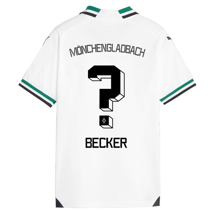 キッズフットボールベンジャミン・ベッカー#0ホワイトグリーンホームシャツ2023/24ジャージーユニフォーム