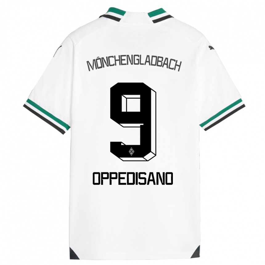 キッズフットボールヴァレンティナ・オペディサーノ#9ホワイトグリーンホームシャツ2023/24ジャージーユニフォーム
