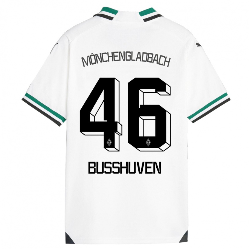 キッズフットボールアィな ブッシュヴェン#46ホワイトグリーンホームシャツ2023/24ジャージーユニフォーム