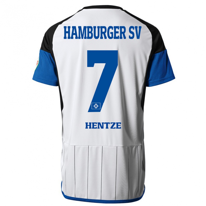 キッズフットボールタニタ-タミー・ヘンツェ#7白ホームシャツ2023/24ジャージーユニフォーム