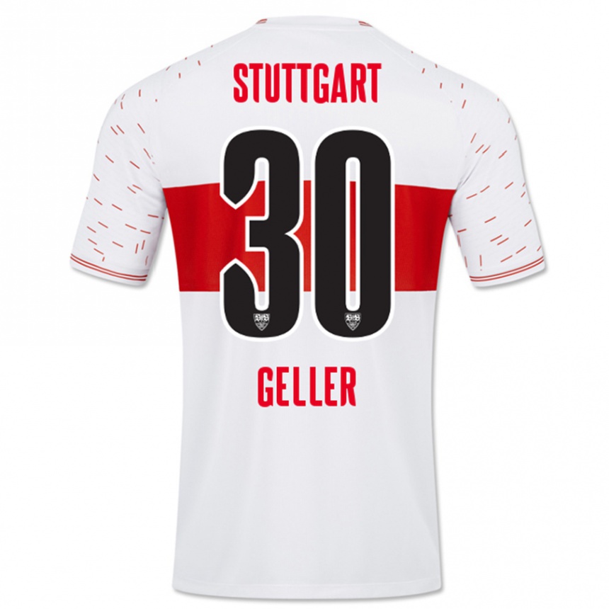 キッズフットボールロバート・ゲラー#30白ホームシャツ2023/24ジャージーユニフォーム