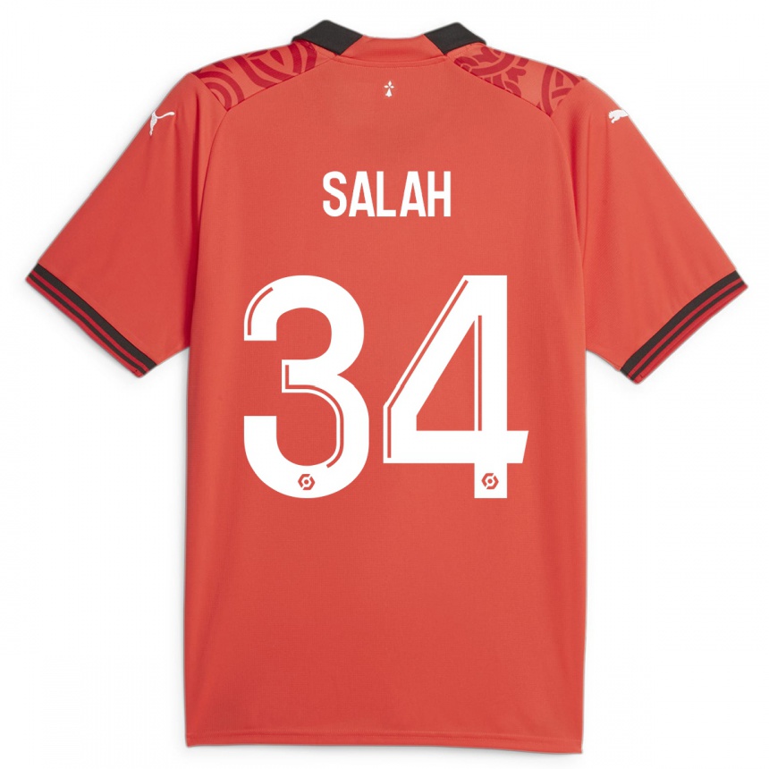 キッズフットボールイブライム・サラー#34赤ホームシャツ2023/24ジャージーユニフォーム