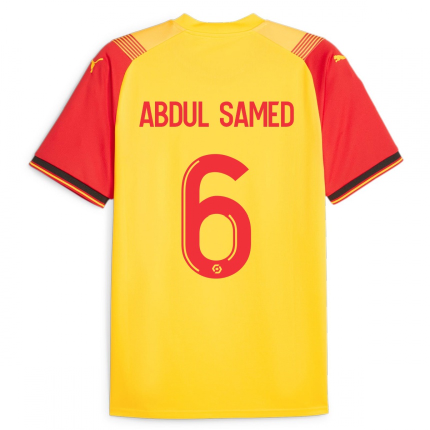 キッズフットボールサリス・アブドゥル・サメド#6イエローホームシャツ2023/24ジャージーユニフォーム