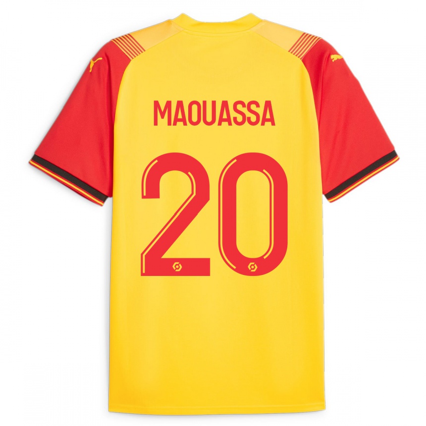 キッズフットボールフェトゥ・マウアサ#20イエローホームシャツ2023/24ジャージーユニフォーム