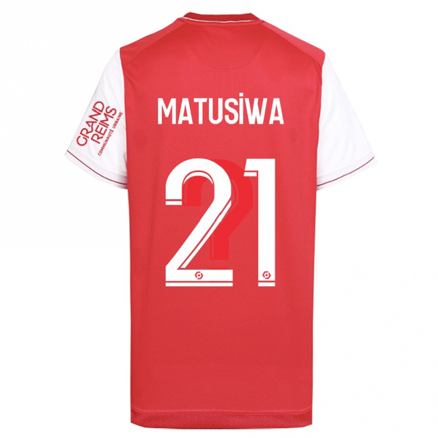 キッズフットボールアゾル・マツシワ #21赤ホームシャツ2023/24ジャージーユニフォーム