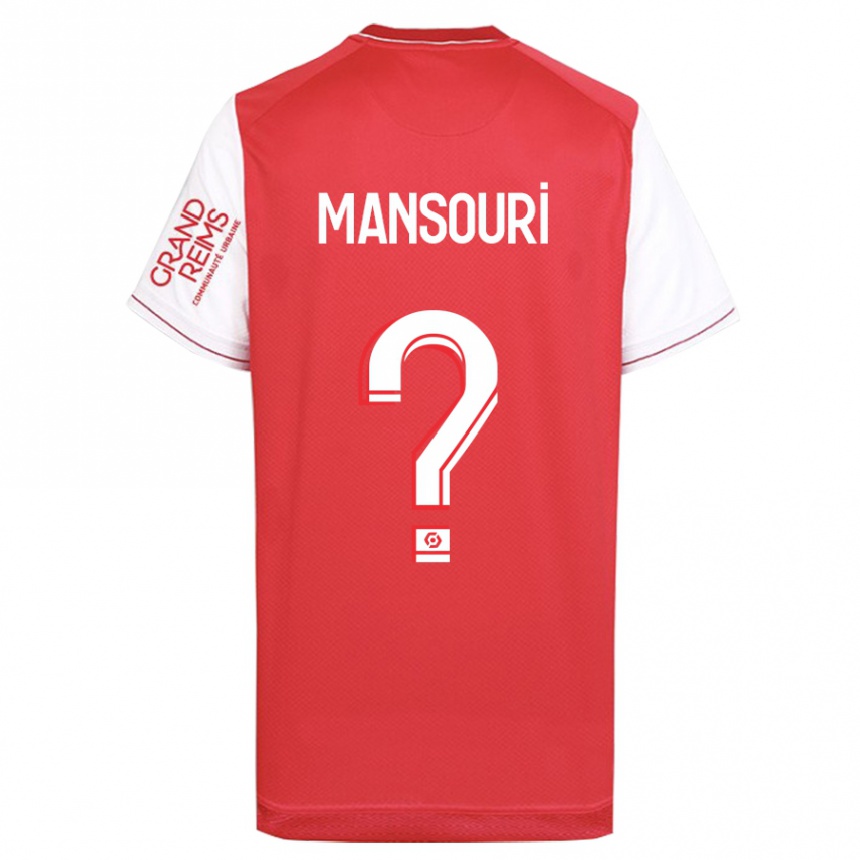 キッズフットボールカリン・マンスーリ#0赤ホームシャツ2023/24ジャージーユニフォーム