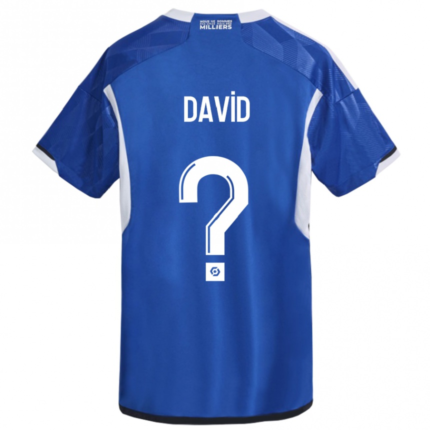 キッズフットボールデビッド#0青ホームシャツ2023/24ジャージーユニフォーム