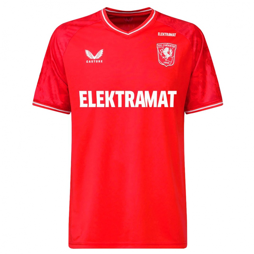キッズフットボールキム・エヴェラエツ#2赤ホームシャツ2023/24ジャージーユニフォーム