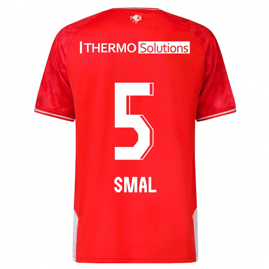 キッズフットボールハイス・スマル#5赤ホームシャツ2023/24ジャージーユニフォーム