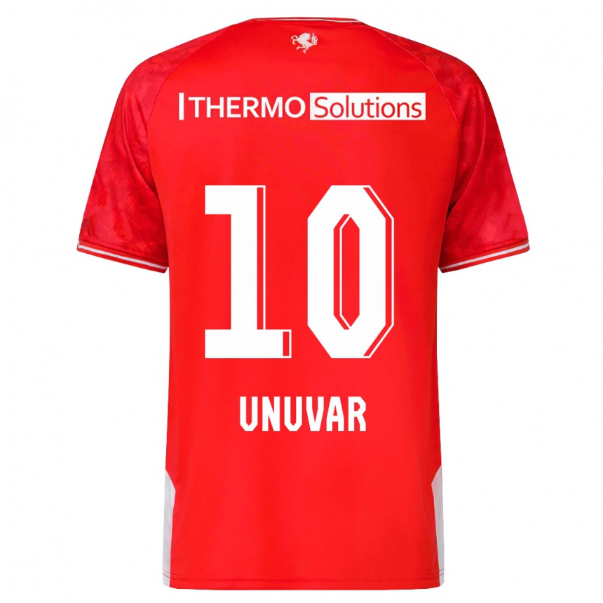 キッズフットボールナジ・ユニュヴァル#10赤ホームシャツ2023/24ジャージーユニフォーム