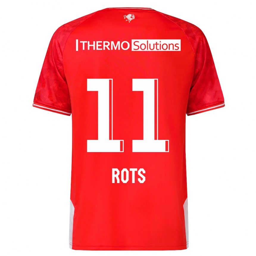 キッズフットボールダーン・ロッツ#11赤ホームシャツ2023/24ジャージーユニフォーム