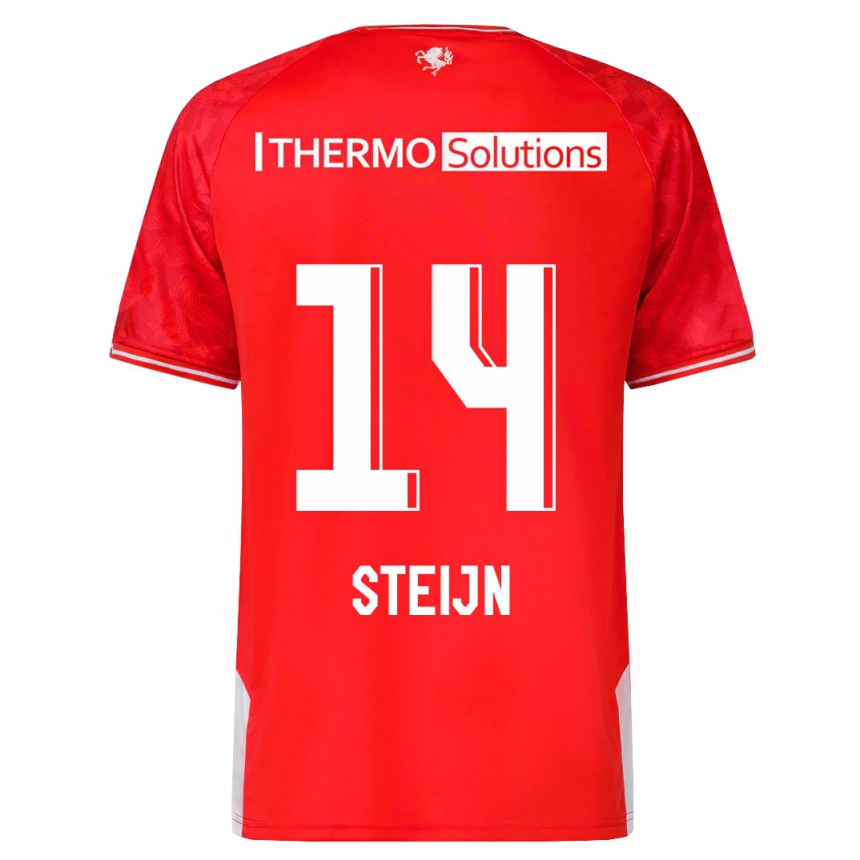 キッズフットボールセム・スタイン#14赤ホームシャツ2023/24ジャージーユニフォーム