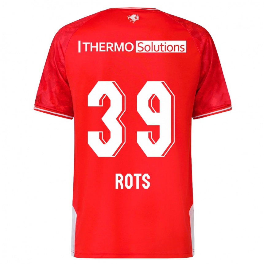 キッズフットボールマット・ロッツ#39赤ホームシャツ2023/24ジャージーユニフォーム