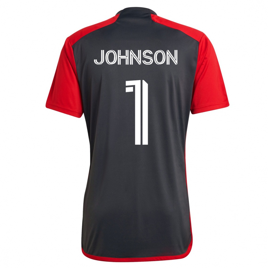 キッズフットボールショーン・ジョンソン#1グレーホームシャツ2023/24ジャージーユニフォーム