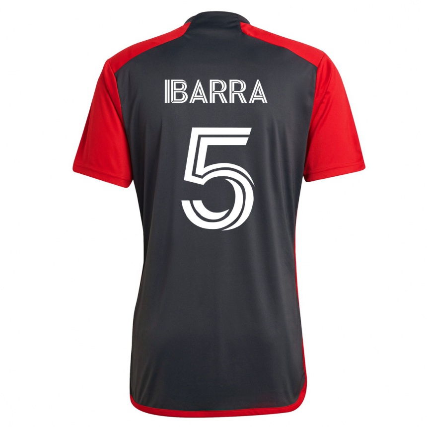 キッズフットボールフランコ・イバラ#5グレーホームシャツ2023/24ジャージーユニフォーム