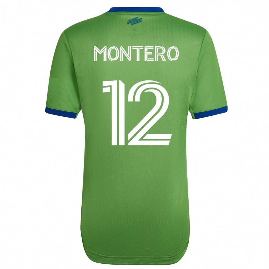 キッズフットボールフレディ・モンテーロ#12緑ホームシャツ2023/24ジャージーユニフォーム