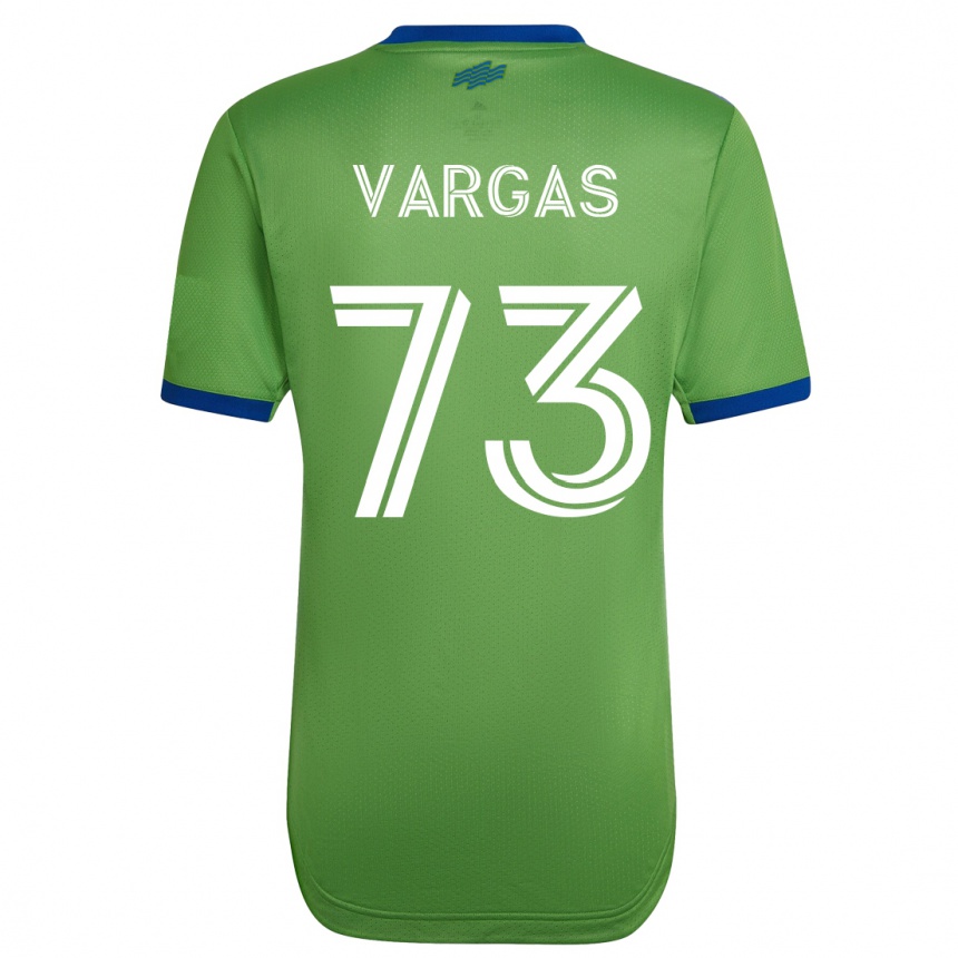 キッズフットボールオベド・バルガス#73緑ホームシャツ2023/24ジャージーユニフォーム