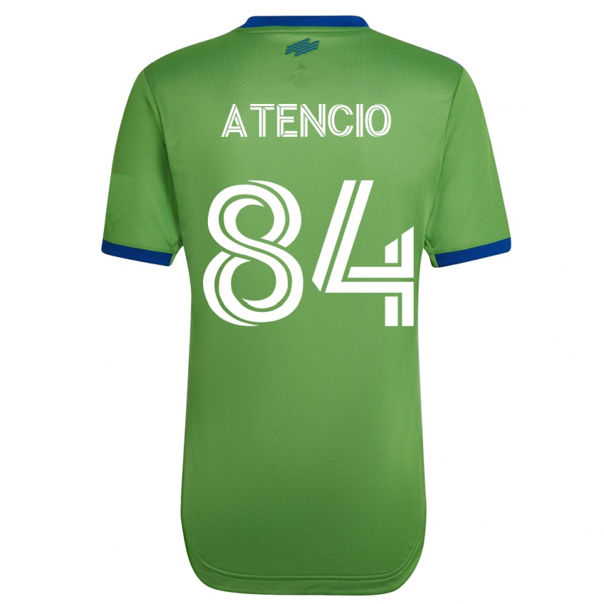 キッズフットボールジョシュ・アテンシオ#84緑ホームシャツ2023/24ジャージーユニフォーム