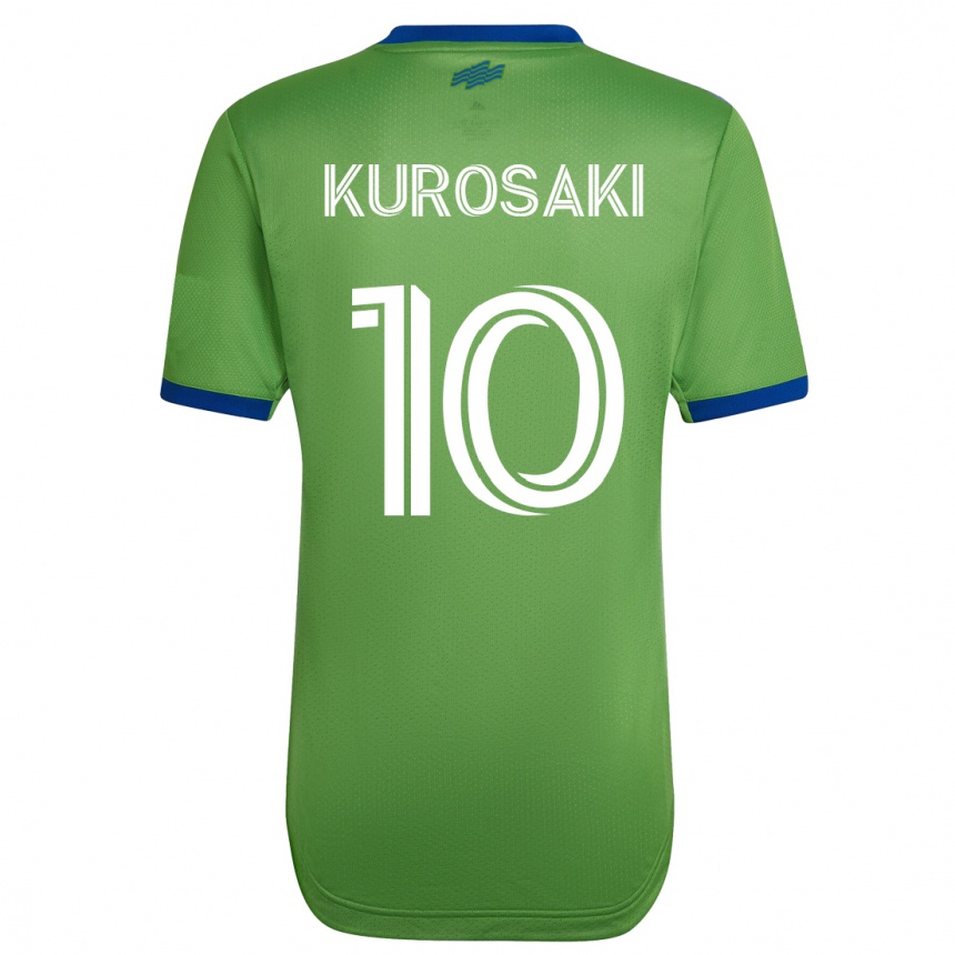 キッズフットボールユウカ・クロサキ#10緑ホームシャツ2023/24ジャージーユニフォーム