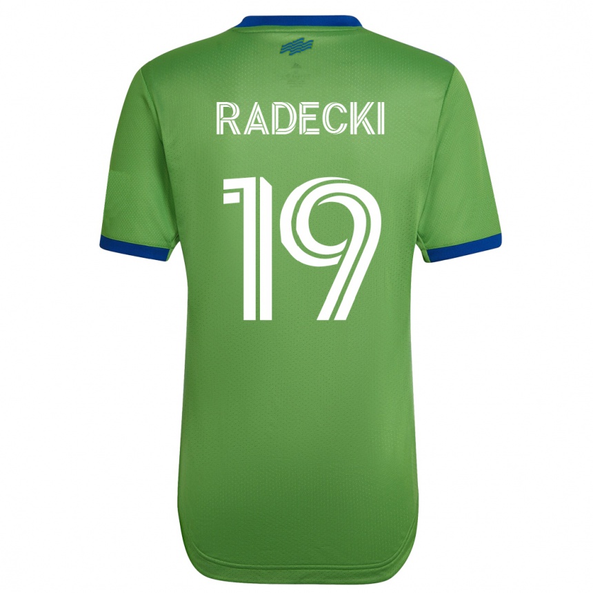 キッズフットボールテイラー・ラデッキ#19緑ホームシャツ2023/24ジャージーユニフォーム