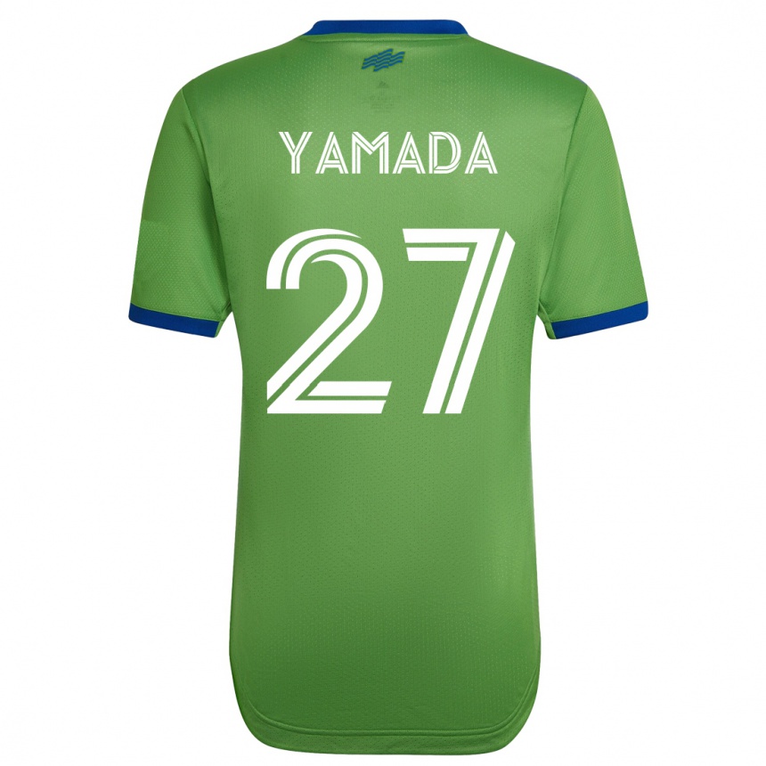 キッズフットボール光 山田#27緑ホームシャツ2023/24ジャージーユニフォーム