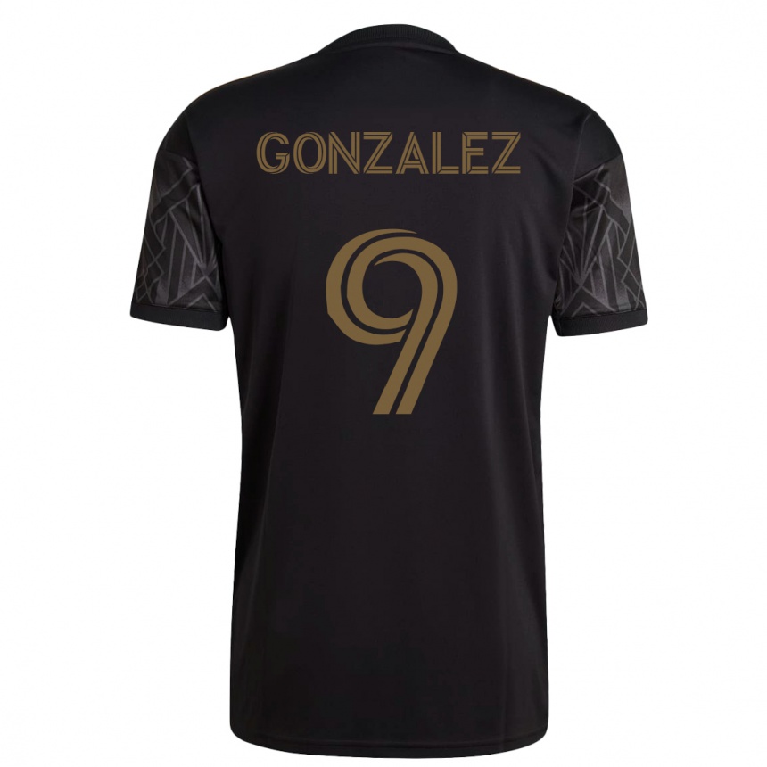 キッズフットボールマリオ・ゴンサレス#9黒ホームシャツ2023/24ジャージーユニフォーム