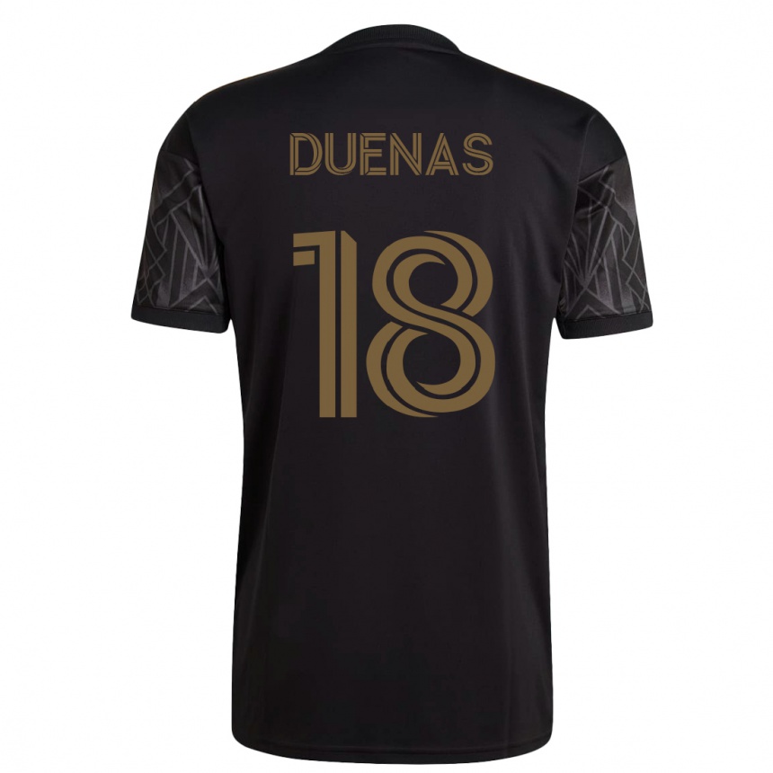 キッズフットボールエリック・ドゥエニャス#18黒ホームシャツ2023/24ジャージーユニフォーム